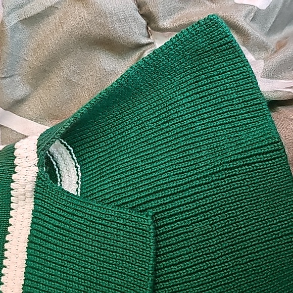 Liz Claiborne Green & White Sweater Size M - Picture 4 of 5